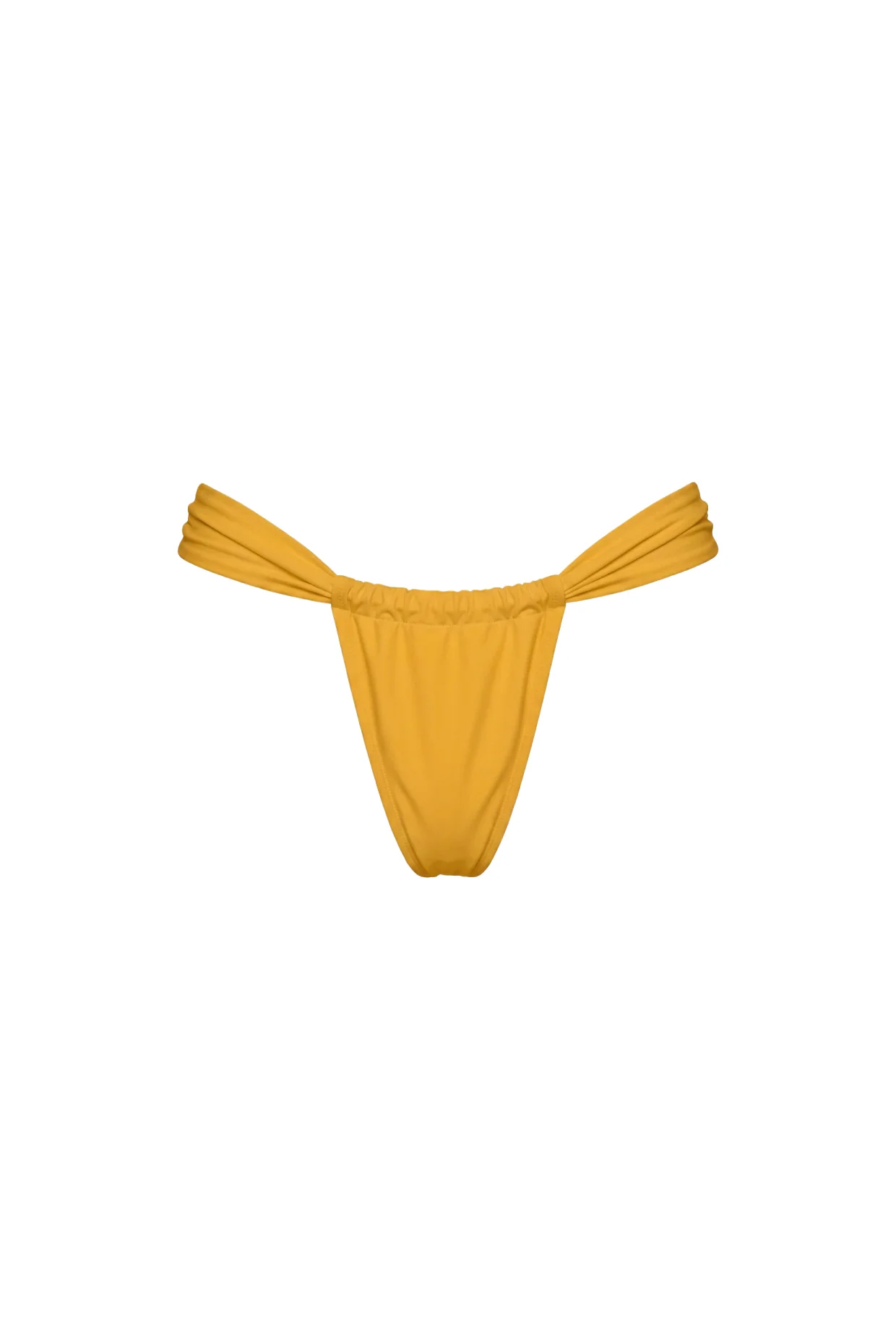 Ruched Side Bikini Bottom - Golden Sun
