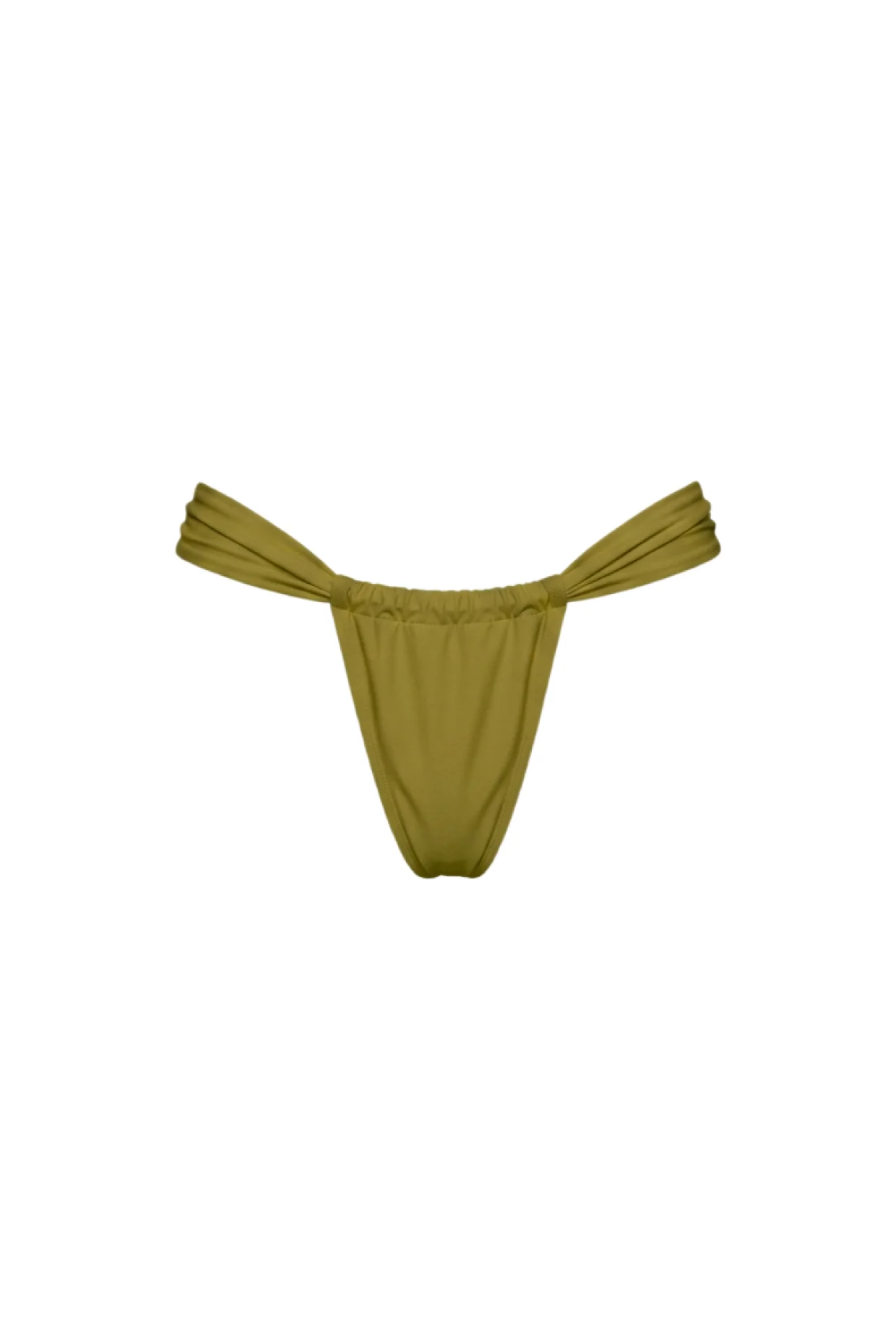 Ruched Side Bikini Bottom - Olive Grove