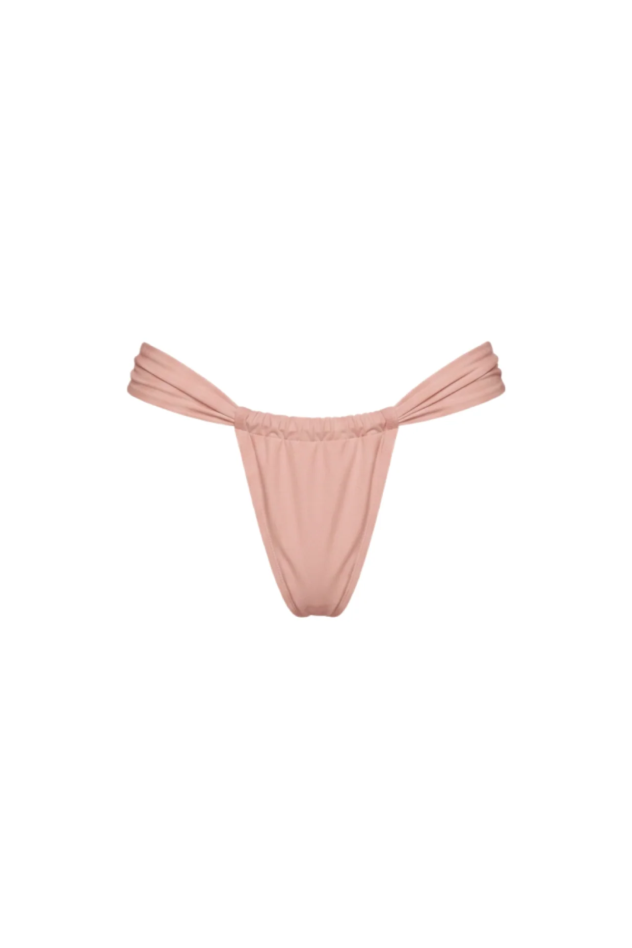 Ruched Side Bikini Bottom - Desert Rose