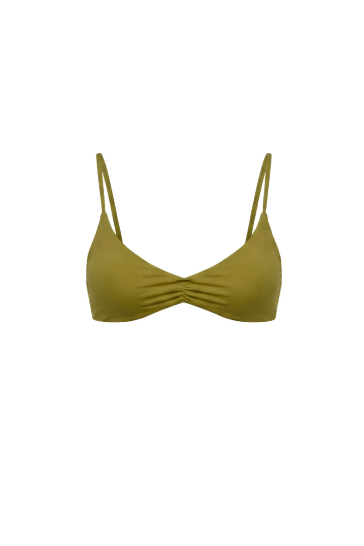 Scoop Neck Bikini Top - Olive Grove