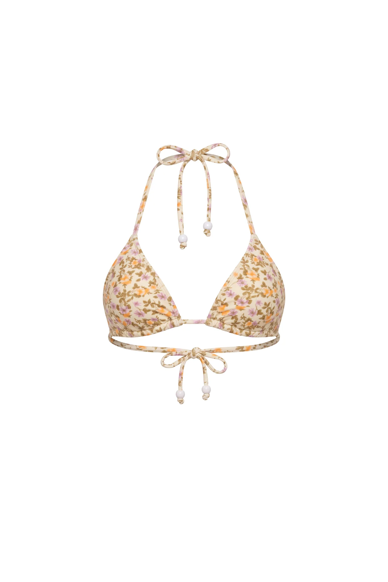 Triangle Bikini Top - Floral Garden Print
